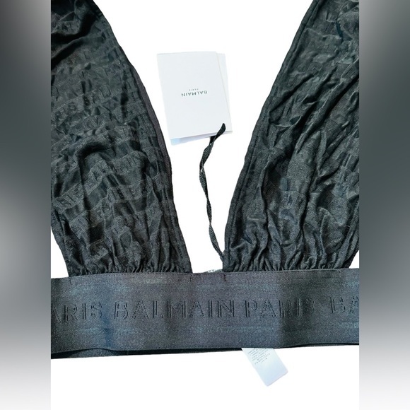 BALMAIN***Black Cover-Up Cropped Top***Small $485 NWT - Picture 2 of 3